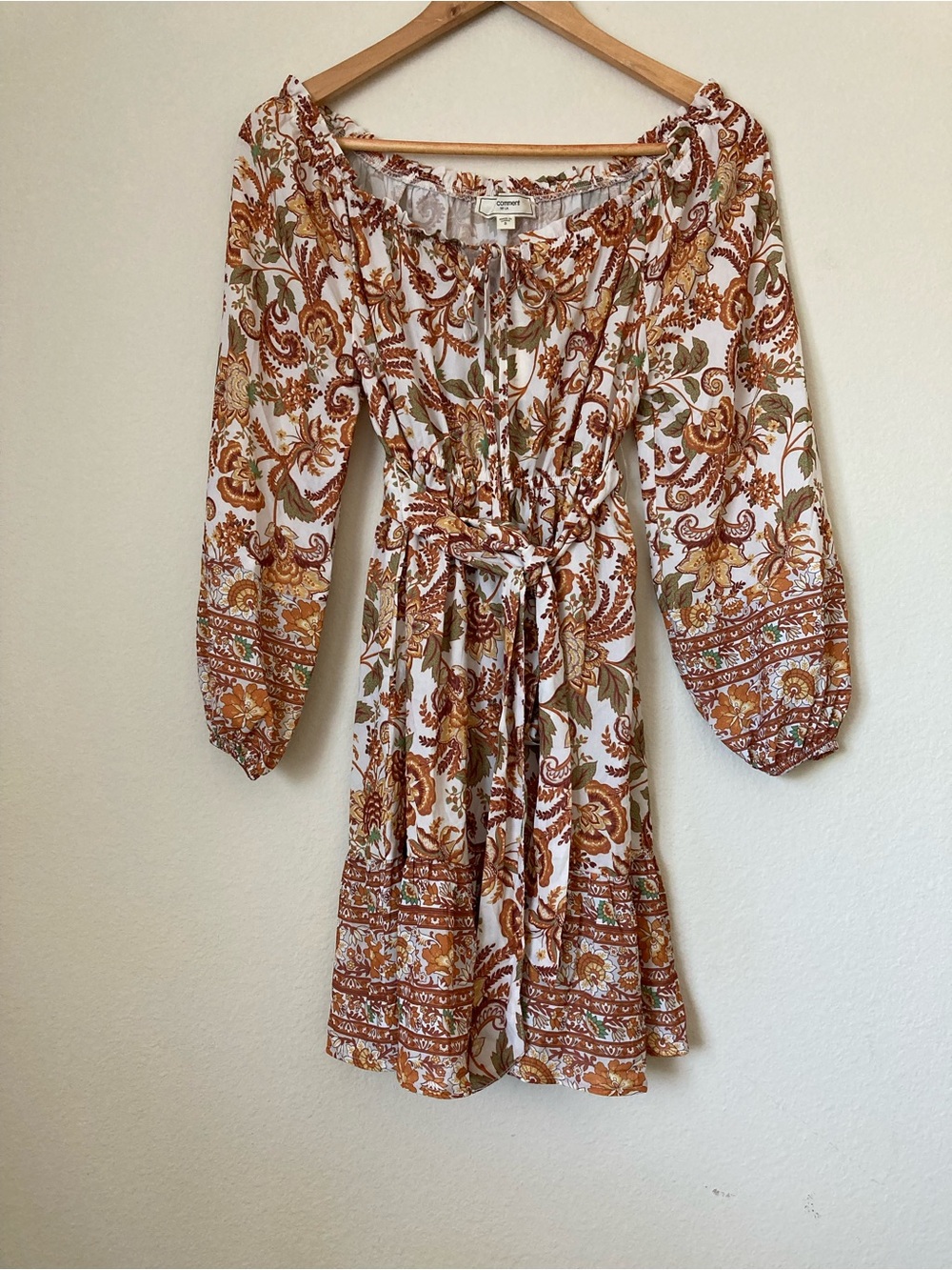 No Comment Ny La Floral Boho Off-Shoulder Dress | NWT